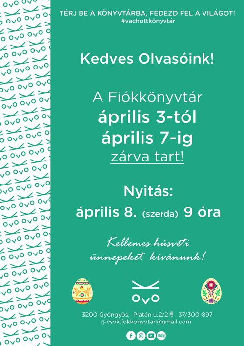 Zárvatartás Fiókkönyvtár plakát